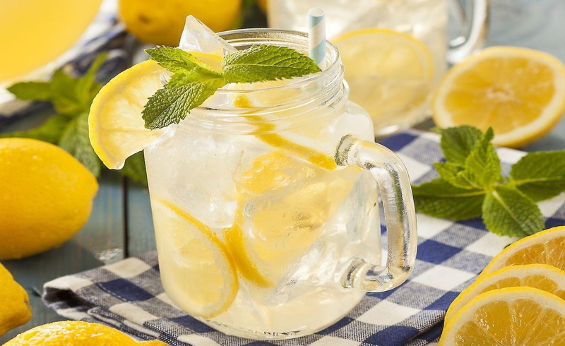 drink, 1080P, lemons, lemonade, mint, ice