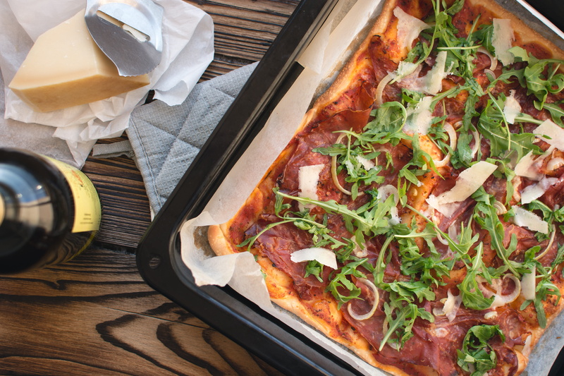 ready-to-eat, dairy product, fast food, tomato, gourmet, pizza, bread, close-up, indulgence, indoors, serving size, temptation, table, italian food, food