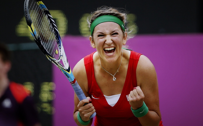 mouth open, front view, tennis, neck, lifestyles, adult, 1080P, victoria, healthy lifestyle, smiling, top, sport, scoop, azarenka, sports clothing, sleeveless
