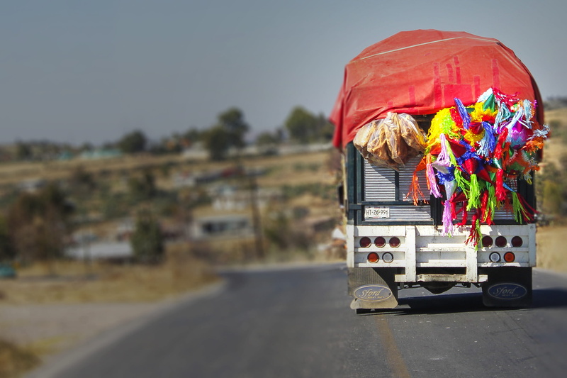 selective, mexico, parade, truck, flora, 2K, person, day, road, protection, motor vehicle, hats, focus, piñata, pottery, land vehicle, architecture, building exterior