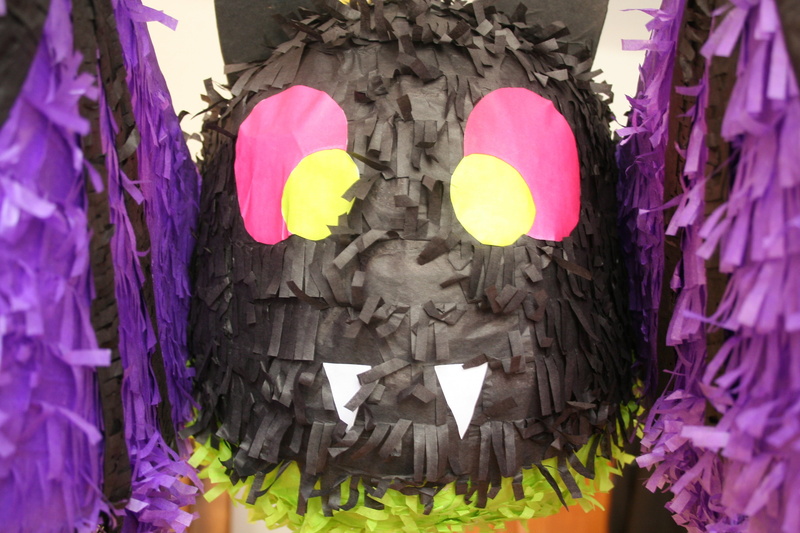 multi colored, purple, representation, bat, no people, art and craft, decoration, yellow, pattern, paper, creativity, indoors, architecture, crépon, craft