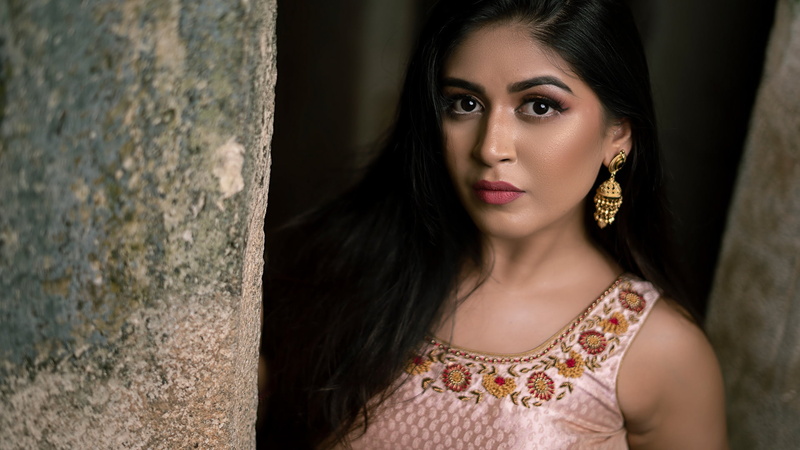 Black Hair, 1080P, Women, Raksha Somashekhar, Earrings, Actress, Girl, Lips, Indian, Bollywood, Model, Brown Eyes