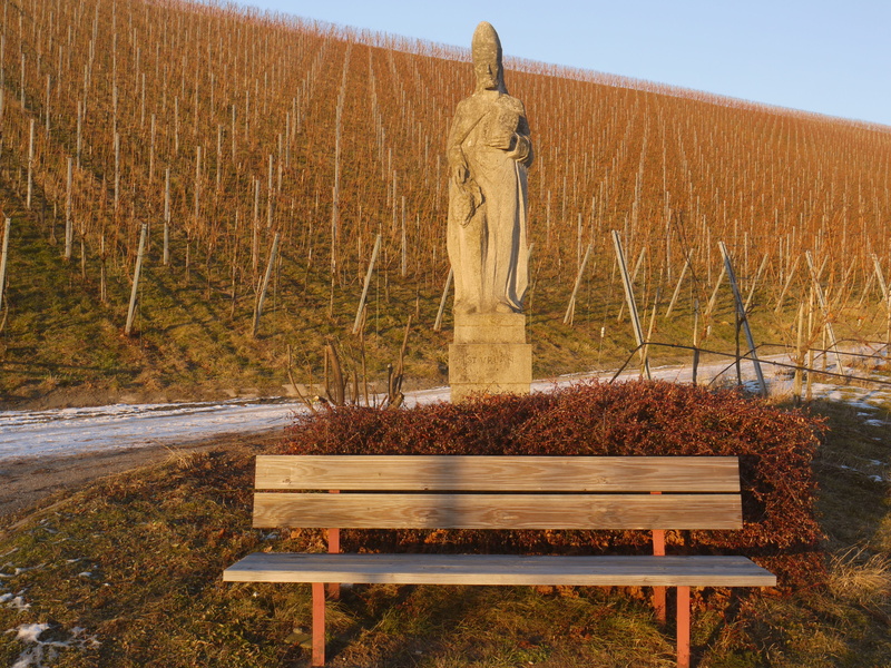 patron saint, creativity, plant, saint, field, land, vegetation calm, figure, bench, urban, sculpture, region, shy mountain, protection saint, heilbronn