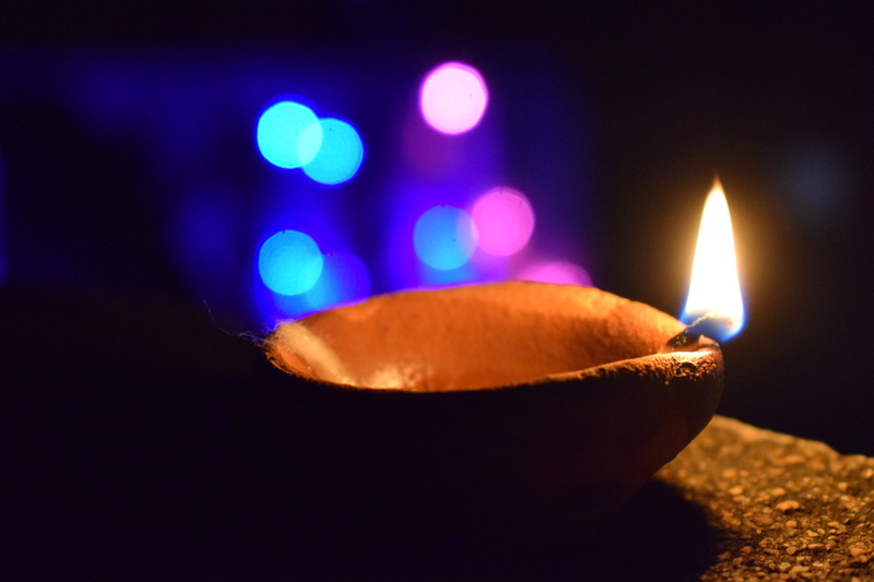 diya - oil lamp, light - natural phenomenon, oil lamp, celebration, festival, lights, no people, bokeh, illuminated, lighting equipment, indoors, heat - temperature