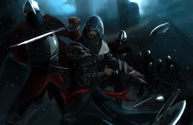 1080P, people, representation, work Helmet, adult, fire - Natural Phenomenon, guards, illustration, danger, power, close-up, metal, Assassins Creed, dark