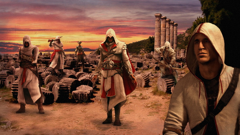 warrior, connor, fantasy, 1080P, creed, ezio, altair, assasins, dezmont