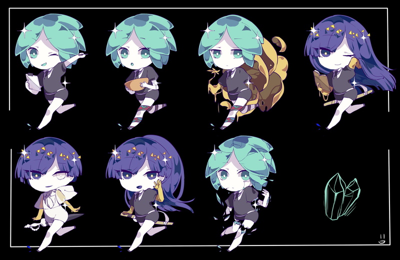 Houseki no Kuni, Lapis Lazuli (Houseki no Kuni), Phosphophyllite (Houseki no Kuni), 1080P, Anime