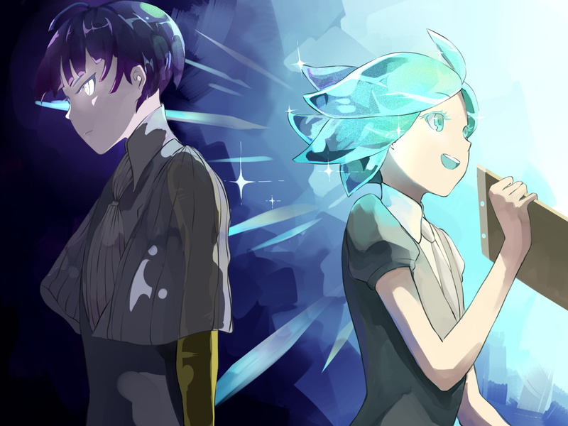 Lapis Lazuli (Houseki no Kuni), Anime, Houseki no Kuni, 1080P, Phosphophyllite (Houseki no Kuni)