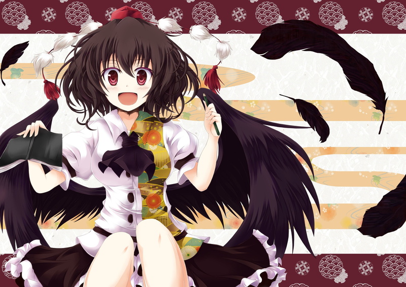 tengu, touhou, girls, 2K, aya, shameimaru, anime