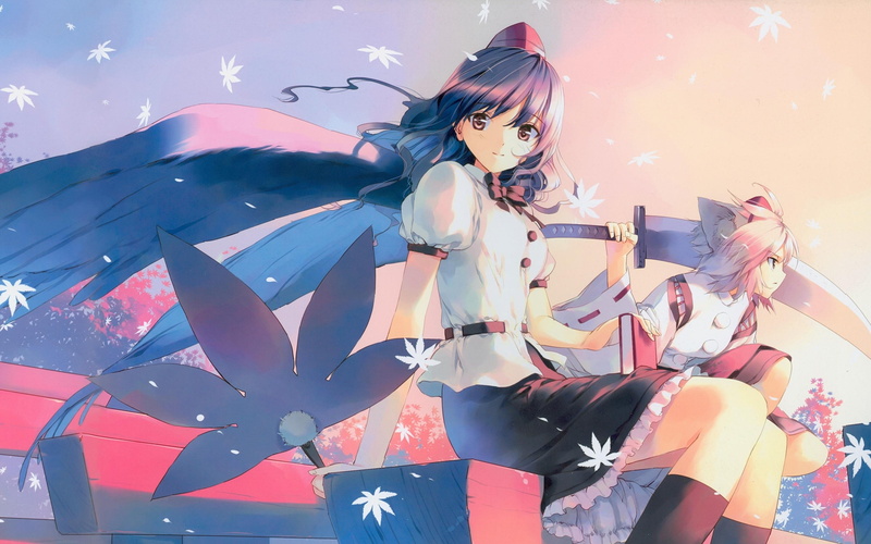 aya, 2K, animal, wings, shameimaru, ears, video, momiji, touhou, inubashiri, inumimi, tengu, games