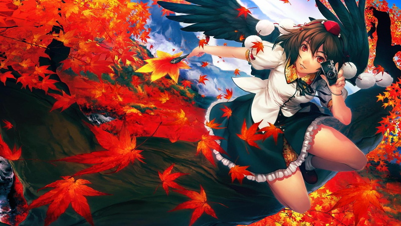 hd, Video Games, artist, shameimaru, aya, games, simoshi (artist), simoshi, Touhou, video, art, 1080P, tengu, Shameimaru Aya