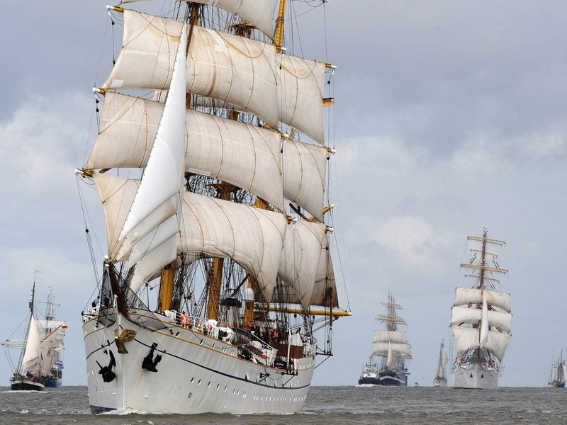 Sailing Ship, art, 480P, ship, px, x, 1024x768 px, space, sailing, hd