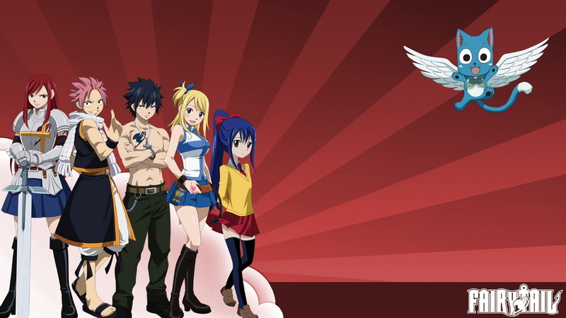 Heartfilia Lucy, Marvell Wendy, Scarlet Erza, 1080P, Dragneel Natsu, Fullbuster Gray, anime, Happy (Fairy Tail), Fairy Tail, anime boys, anime girls