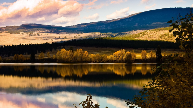 beauty in nature, water, nature, reflection lake, lake, tranquility, idyllic, no people, cloud - sky, mountain, remote, tree, tranquil scene, sky, reflection