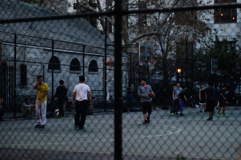 motion, united states, dribbling, city, 4K, outdoors, basketball, people, basket, group of people, court, women, transportation, dusk, real people, games