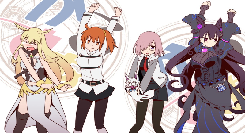 Mashu Kyrielight, Valkyrie (Fate/Grand Order), Fujimaru Ritsuka, Murasaki shikibu, Fou (Fate/Grand Order), 1080P, Crossover, Fate/Grand Order, KonoSuba – God’s blessing on this wonderful world!!