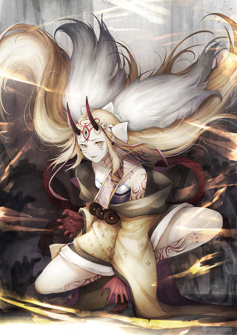 Fate Series, 1080P, anime girls, marumoru, anime, Fate/Grand Order, Ibaraki Douji