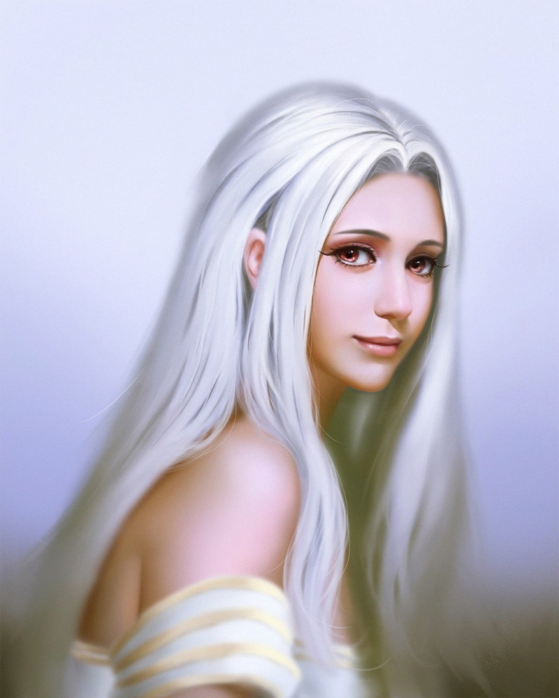 beauty, Fate/Zero, modern, hairstyle, anime, glamour, Irisviel von Einzbern, beautiful people, blond hair, young adult, veil, hair, long hair, white hair