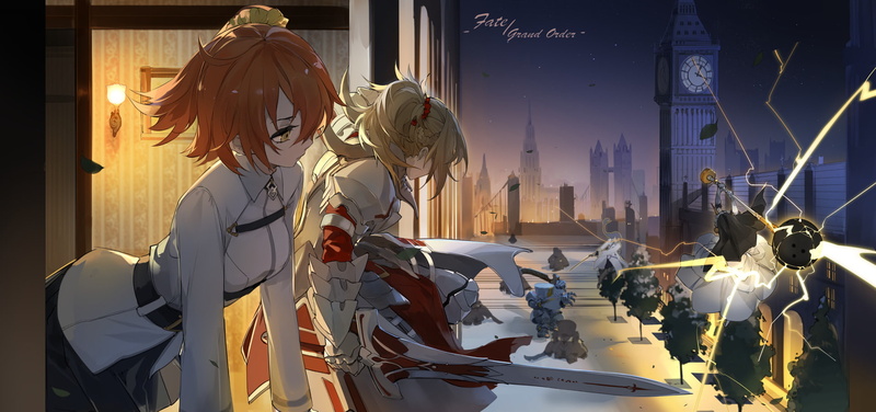 Fate Series, Fate/Grand Order, Mordred (Fate/Apocrypha), Fujimaru Ritsuka, 1080P, Frankenstein (Fate/Apocrypha)