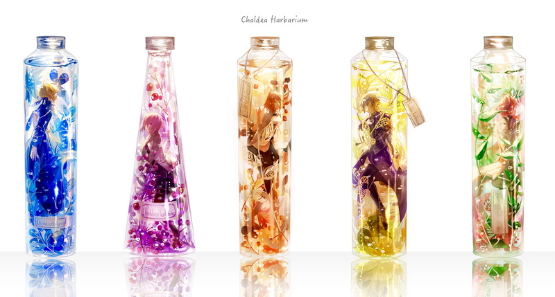 saber, joan of ar, tsugutoku, fujimaru ritsuka, fate, fate/grand order, mash kyrielight, artoria pendragon, flowers, the novel akman, anime, art, bulb