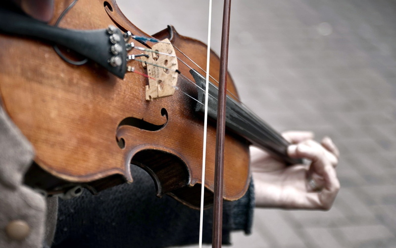 day, guitar, no people, string instrument, violins, bow - musical equipment, music, classical music, arts culture and entertainment, focus on foreground