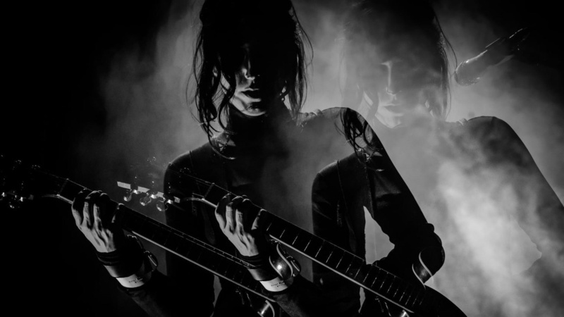 playing, festival, stage, guitar, musical instrument, enjoyment, monochrome, nightlife, concert, arts culture and entertainment, music, performance, real people