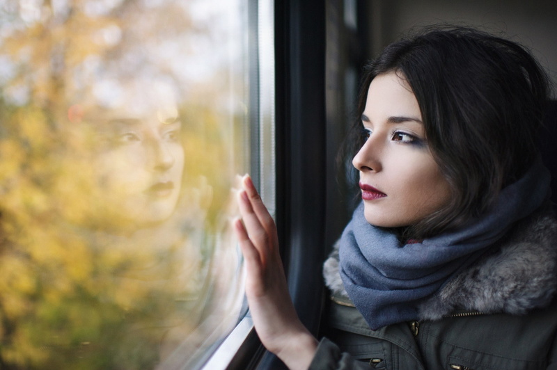 window, beauty, young adult, contemplation, transparent, looking through window, focus on foreground, smoky eyes, women, adult, portrait, glass - material