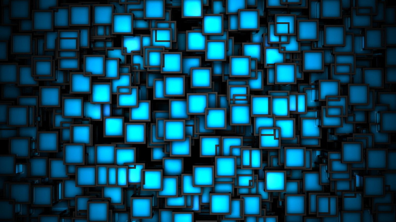 print, squares, frame, square, teal, neon, 3d and abstract, 1080P