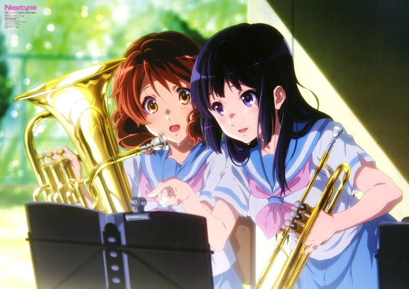 4K, Kumiko Oumae, Hazuki Katou, 8K, 8K, Sound! Euphonium