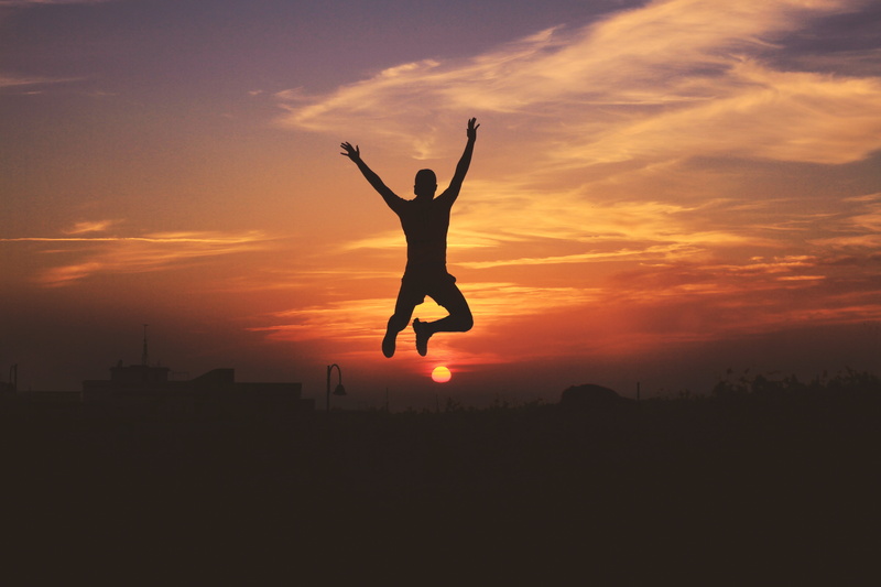 vitality, action, success, standing, one Person, back Lit, lifestyles, jump, enjoyment, real people, people, nature, arms Raised, achievement, person, freedom