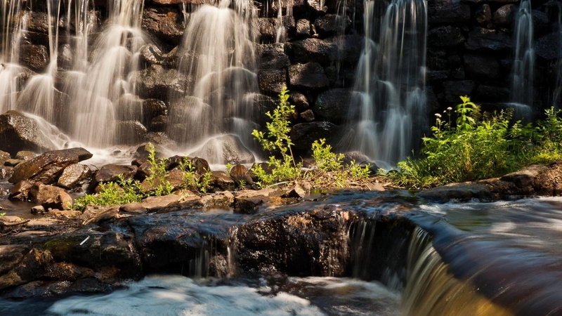 blurred motion, motion, rock - object, environment, solid, beautyful, nature, power in nature, outdoors, water, river, rainforest, rock, foam, flowing