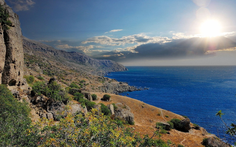 blue, body, tourism, sunset, europe, vacations, sea, famous Place, spain, plant, beauty In Nature, cliff, bay Of Water, mediterranean Countries, hill, water