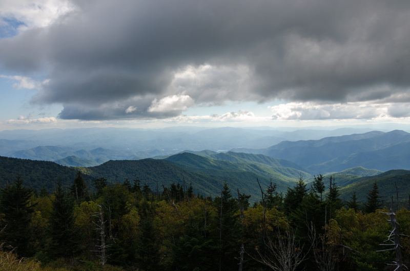 Usa, clingmans dome, clouds, tree, observation tower, 4K, great smoky mountains, mountain, land, overcast, landscape, scenics - nature, outdoors, tower