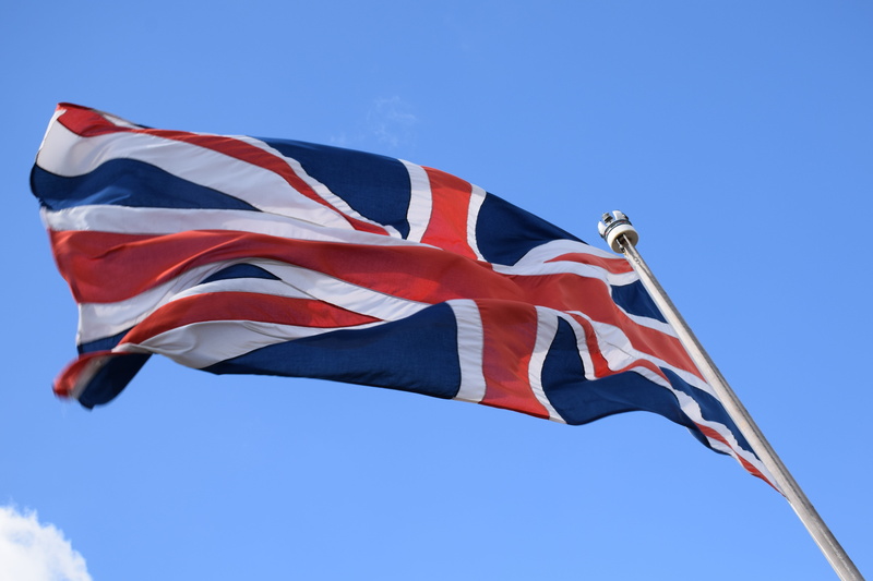 low angle view, wind, nature, england, flagg of, pole, waving, symbolism, vereinigte-königreichs, patriotism, english, freedom, leng, national icon, great britain