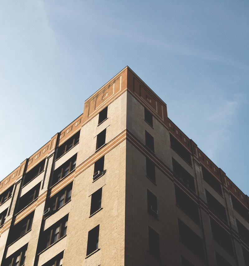 nyc, building exterior, skyline, no people, blue, in a row, united states, city, architecture, office, summer, new york, vintage, day, apartment, clear sky