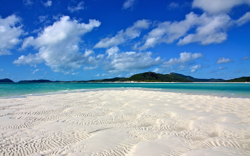 sand, Australia, 4K, the ocean, beautiful place, Whitehaven Beach, beach