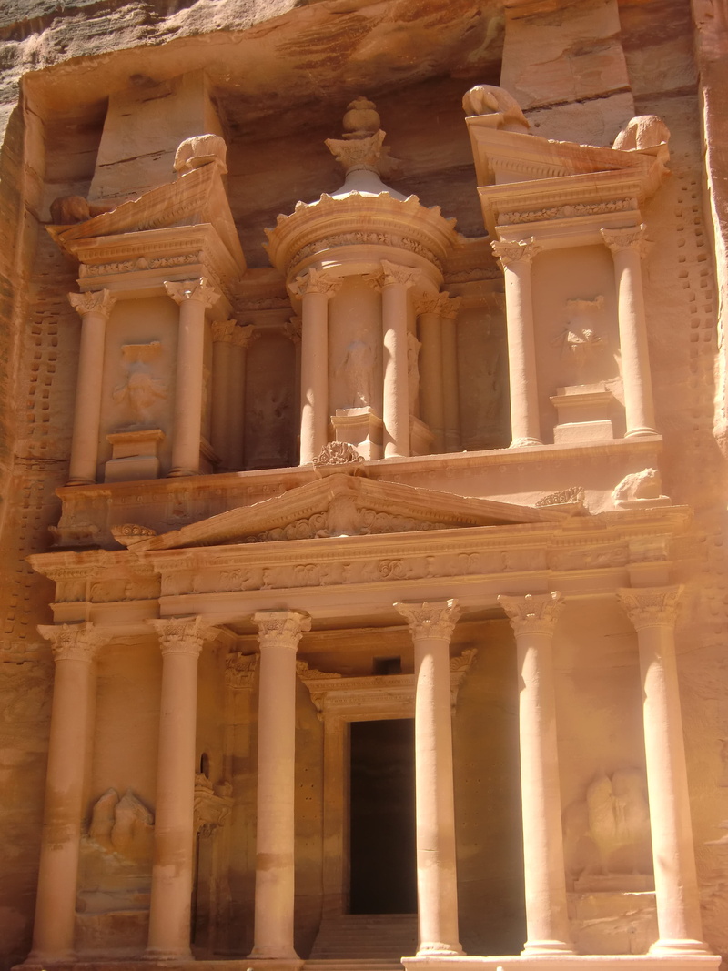 stone material, history, ancient civilization, ancient, Rock, low angle view, Jordan, travel destinations, no people, building, day, rock town, city, place of worship