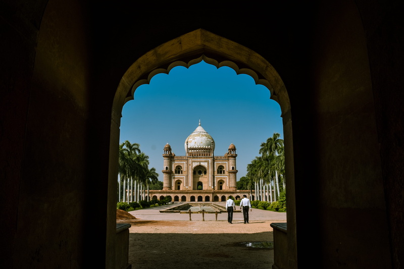 photo, no people, delhi, travel destinations, memorial, corridor, building exterior, nature, built structure, castle, morning, mosque, dome, urdu, outdoors