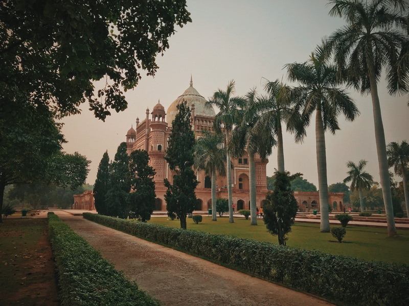 tress, 4K, india, no people, garden, architecture, ancient, big, the past, palm tree, nature, new delhi, clear sky, monument, spirituality, tall, grass