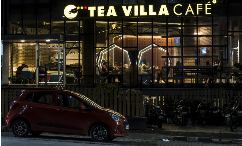 building exterior, pune, illuminated, 4K, motor vehicle, street, night, architecture, lighting equipment, retail display, no people, food and drink, india