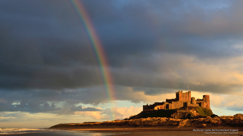 bamburgh, northumberland, Architecture, england, castle, 2K