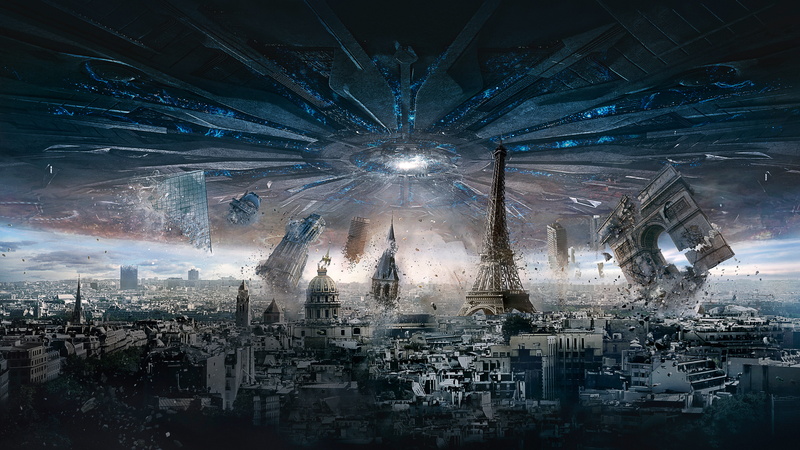 sky, no people, Paris, architecture, digital composite, cityscape, fuel and power generation, travel destinations, night, Resurgence, 5K, outdoors, building