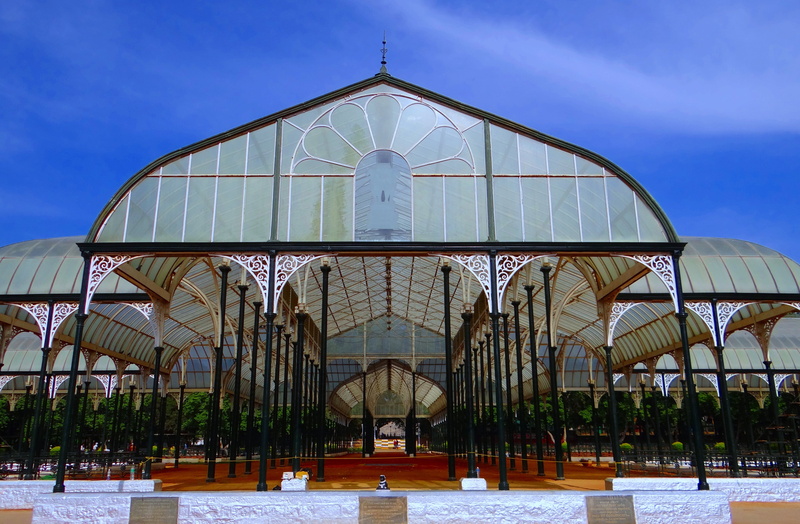 outdoors, building, no people, winter, travel, built structure, glass house, dome, lal bagh, 4K, india, nature, bangalore, arts culture and entertainment