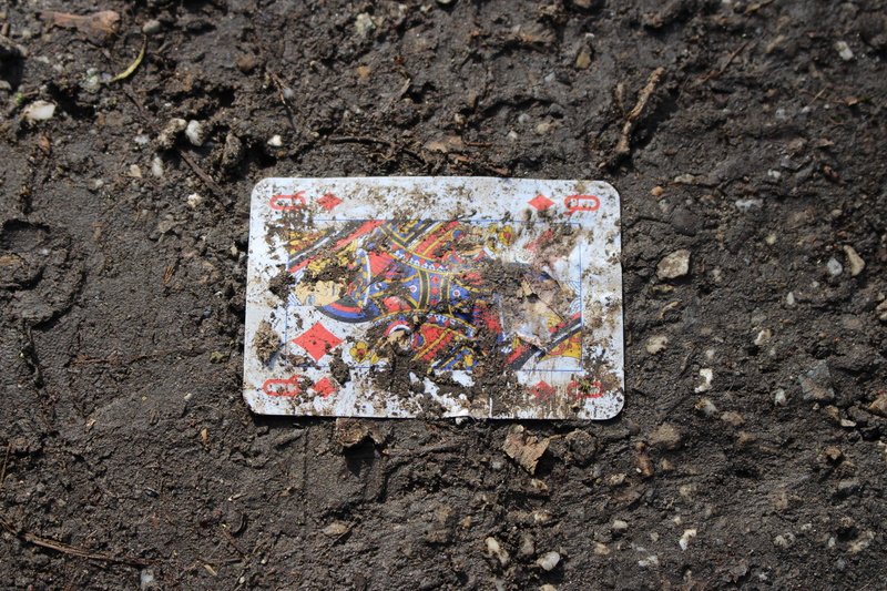 nature, groningen, rock, queen, solid, card, abandoned, day, outdoors, cracked, diamond, no people, bad condition, single object, damaged, rock - object