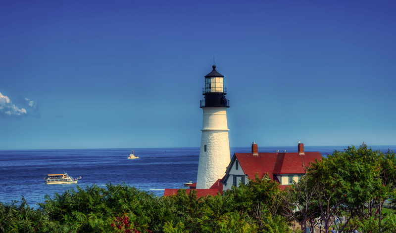 sky, portland head, landmark, scenic, nature, no people, ocean, day, building, water, outdoors, direction, horizon over water, lighthouse, guidance, tower