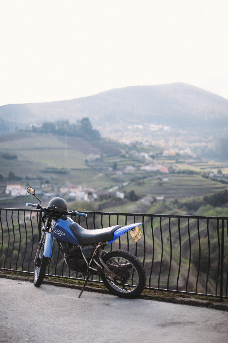 bike, sky, transpotation, day, railing, travel, boundary, 4K, motocross, stationary, scenics - nature, journey, clear sky, land vehicle, landscape, transportation