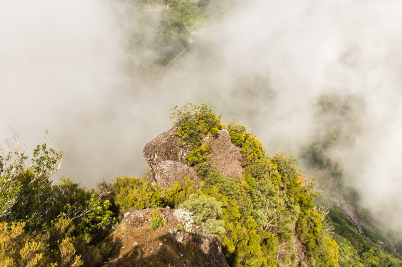 tranquil scene, land, environment, day, beauty in nature, scenics - nature, madeira, rock, mountain peak, non-urban scene, nature, levada dos balcões, outdoors