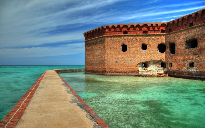 florida, nikon, highdynamicrange, ocean, military, sky, nikond90, fort, seascape, water, 2K, architecture, photography, drytortugas, turquoise, jefferson