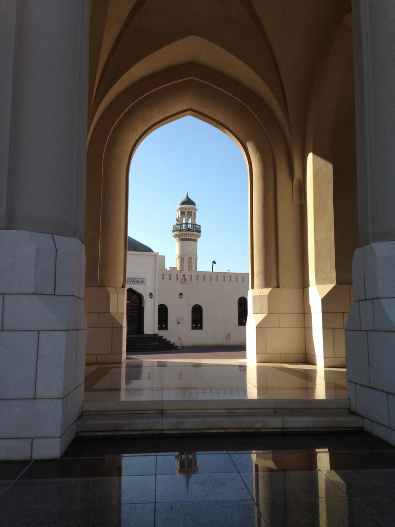 no people, landmark, architecture, clear sky, spirituality, outdoors, islamic, mosque, nature, built structure, architectural column, tower, tourism, sky