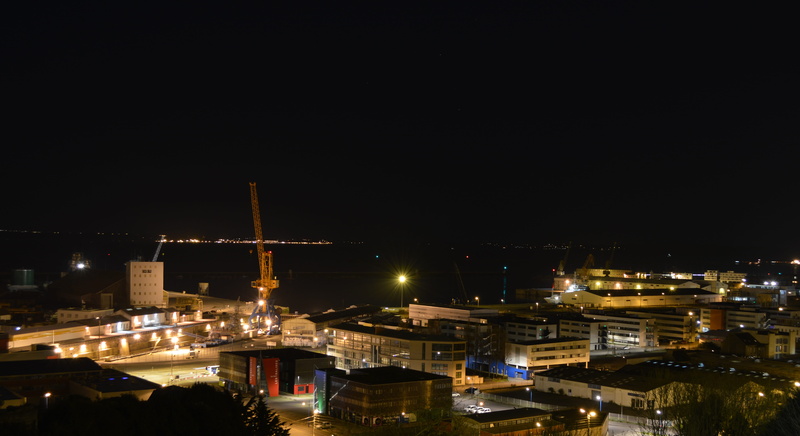 nature, cityscape, illuminated, architecture, finistère, building, no people, Industry, high angle view, copy space, lighting, evening, building exterior
